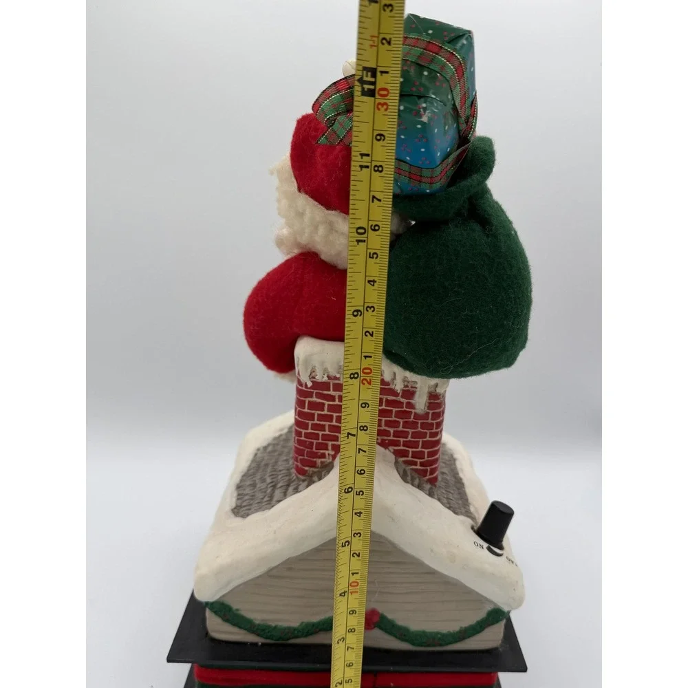 Vintage‎ Working Animated Holiday Creation Santa Claus House Christmas Decor